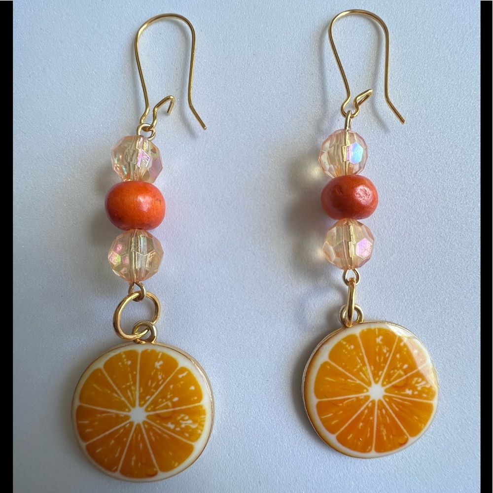 Juicy Orange Dangle Earrings